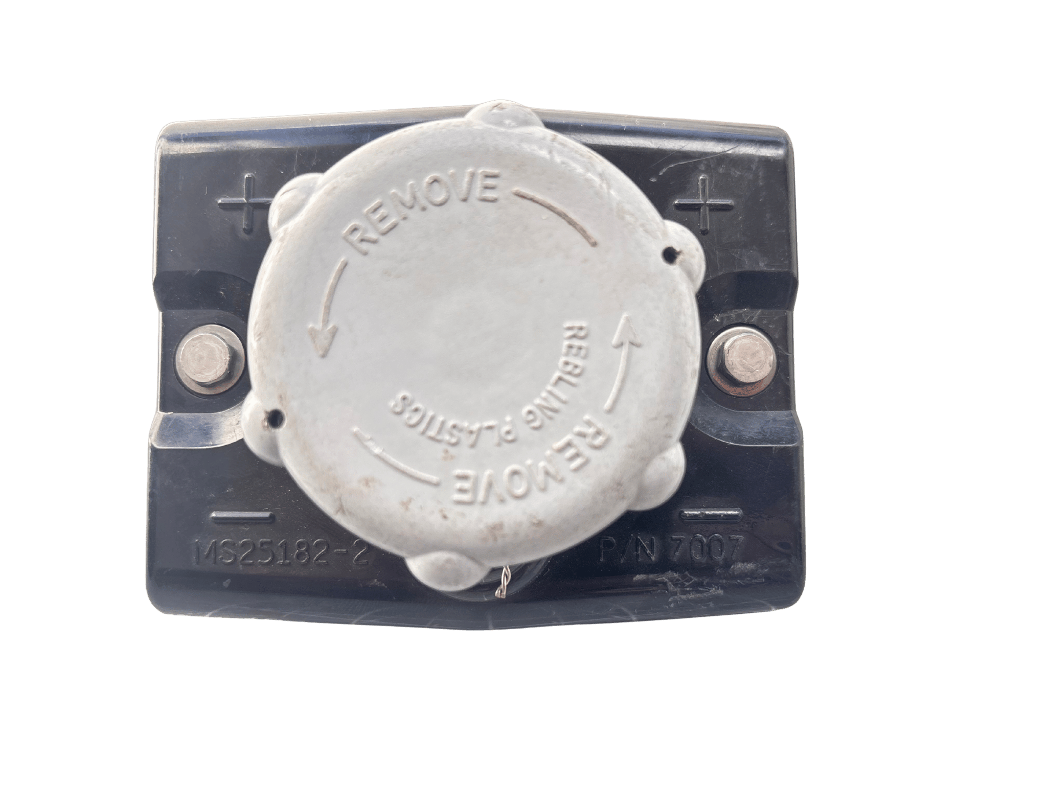 P/N: 7007 (Alt: MS25182-2) Aircraft Battery Connector Plug — Removed from Learjet 45 — W/ 8130